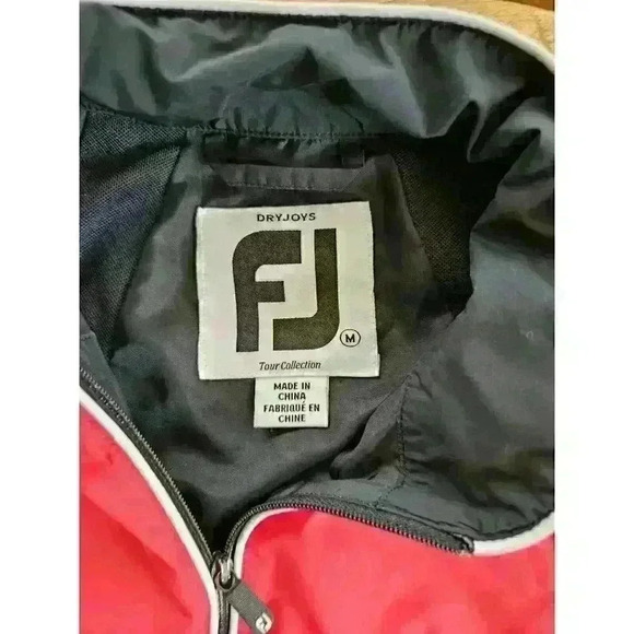FootJoy DryJoys Short Sleeve Golf Jacket Mens M PULLOVER ZIP WINDBREAKER - Picture 3 of 6